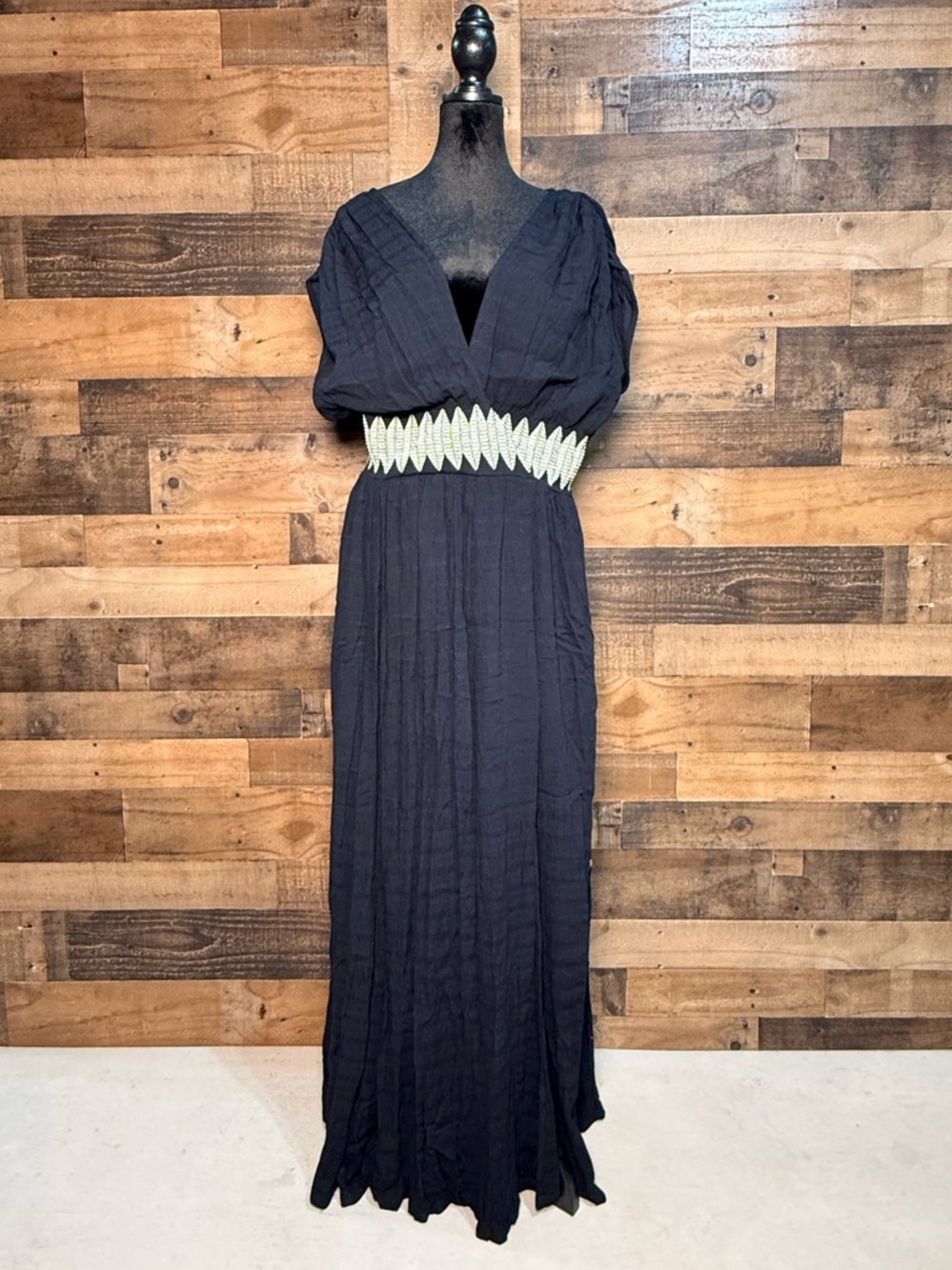 NEW NWT Free People Women's Black Maxi Dress Size Large L TEP 142